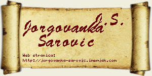 Jorgovanka Šarović vizit kartica